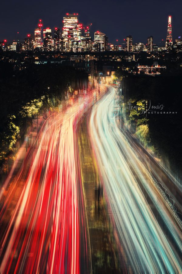 Light Trails and the City Poster