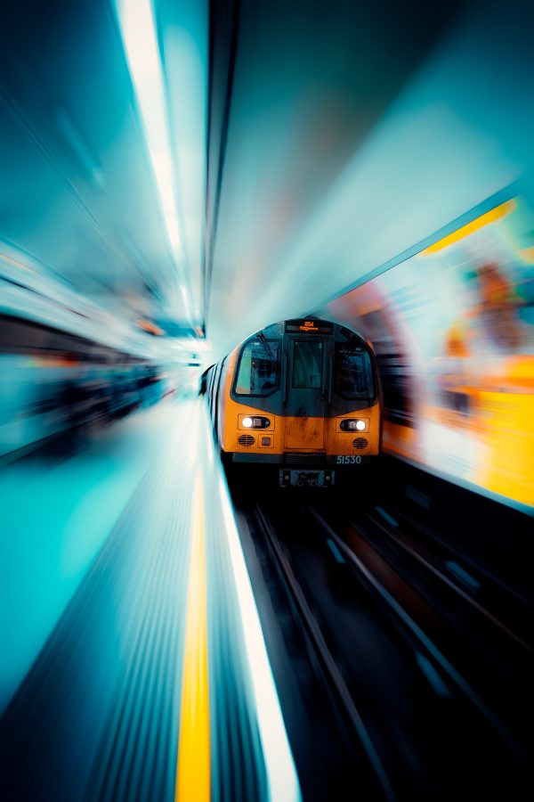 Blue London Tube Poster