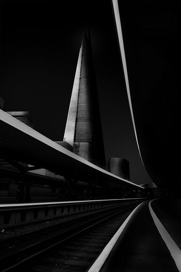 The Shard from a Train Station Poster
