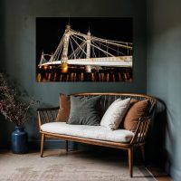Chelsea Bridge at Night Poster