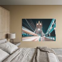 Tower Bridge at Night with Light Trails London Poster