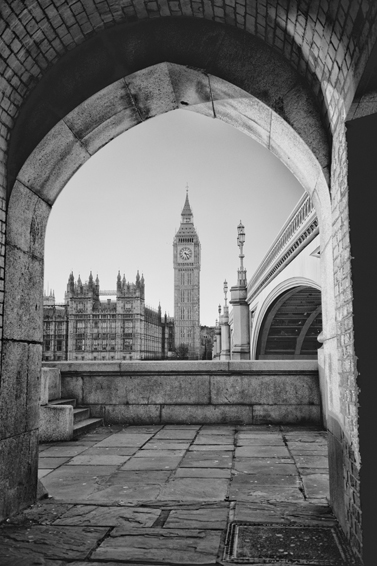 Big Ben and House of Parliament Through Arch Poster