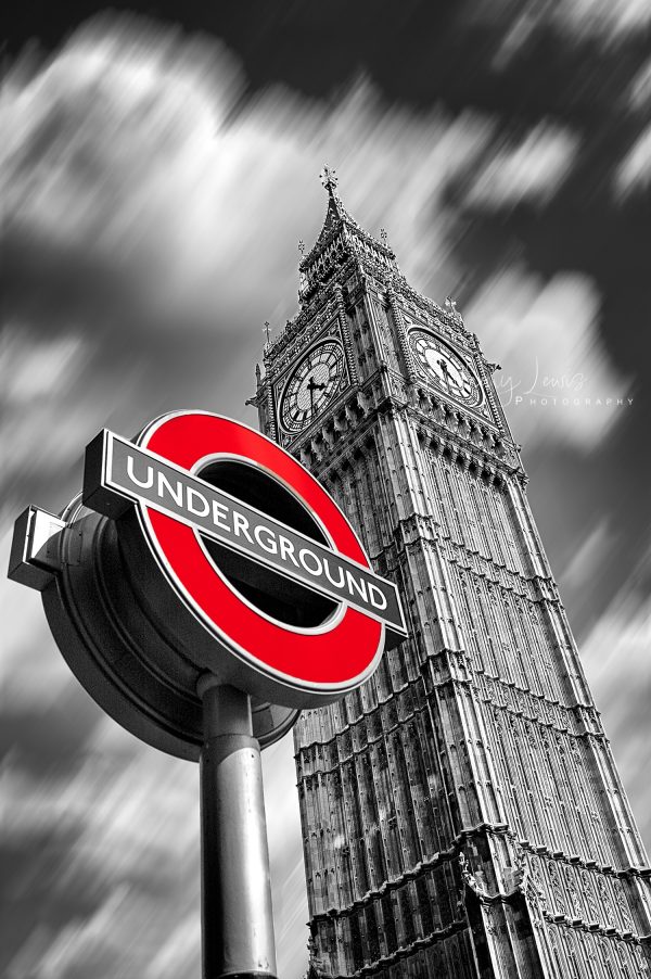 London in Motion: Big Ben & London Underground Poster
