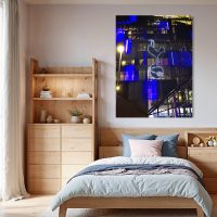 Neon Cockerel – Spurs by Night Poster