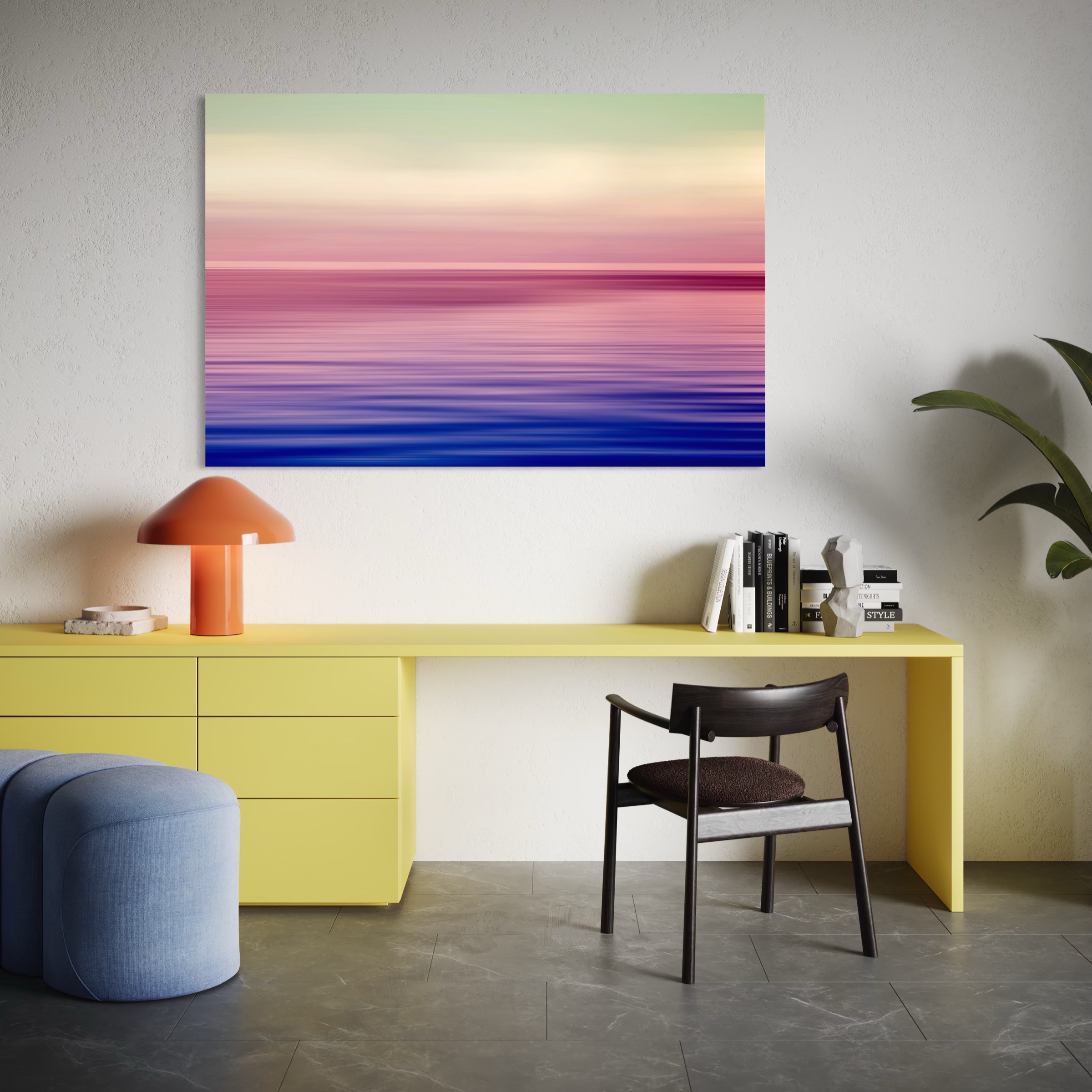 Pink and Blue Sea Scape Poster