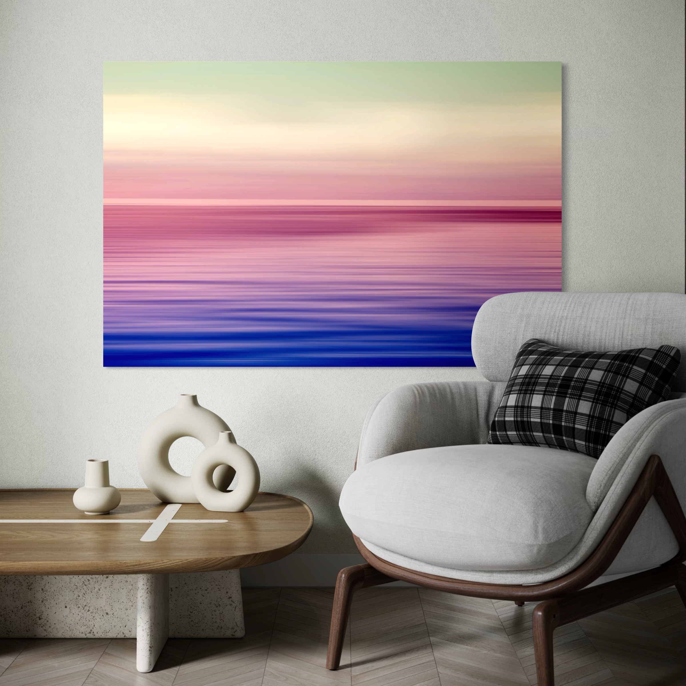 Pink and Blue Sea Scape Poster