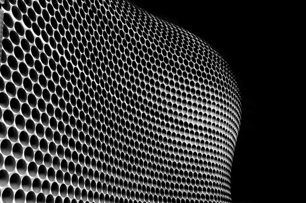 Urban Geometry – Selfridges Building Black & White Poster