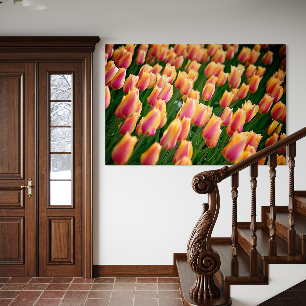 Pink and Yellow Tulip Poster - Image 3