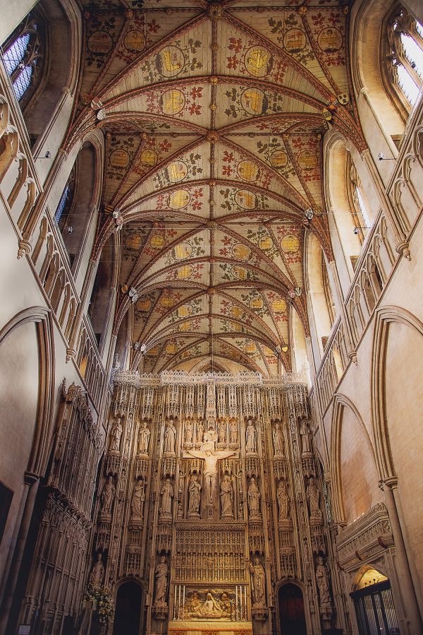 Cathedral Ceiling and Altar St Albans Poster