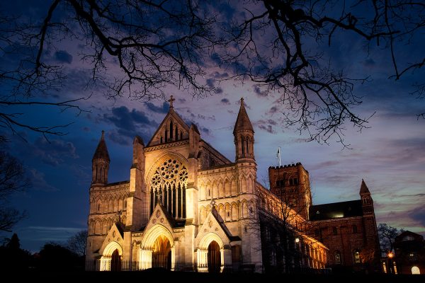 St Albans Cathedral at Dusk poster
