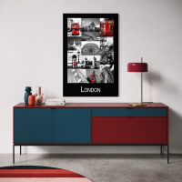 London Icons in Contrast Poster