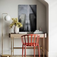 Reflections of Power: Canary Wharf Geometry Poster