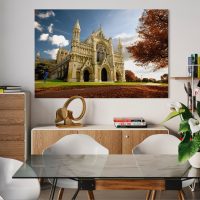 Autumn Light at St Albans Cathedral Poster