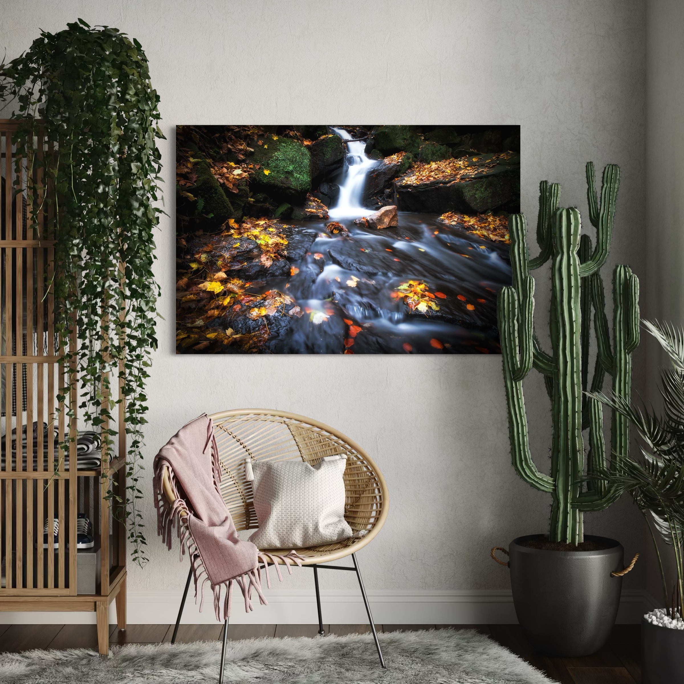 Autumn Flow – Lumsdale Waterfall Poster