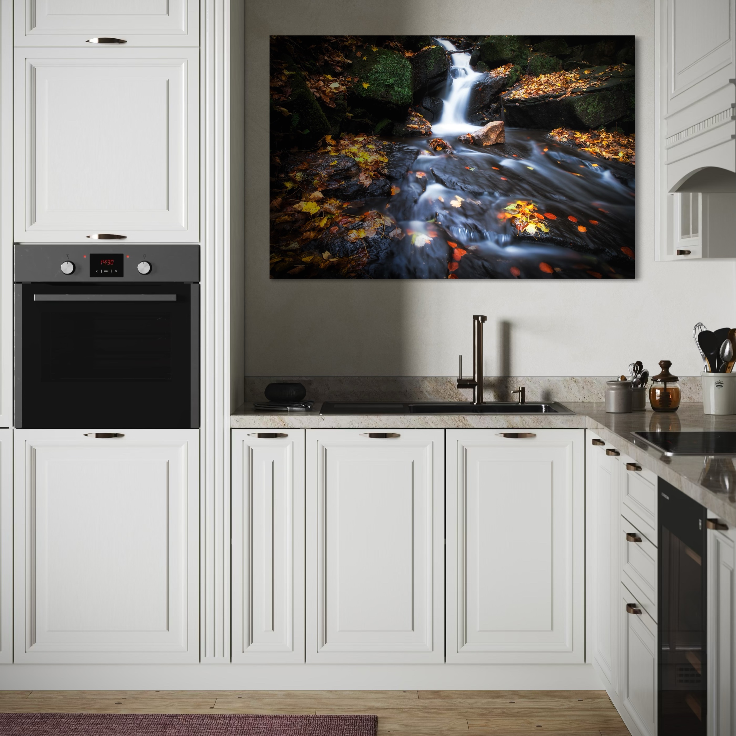 Autumn Flow – Lumsdale Waterfall Poster