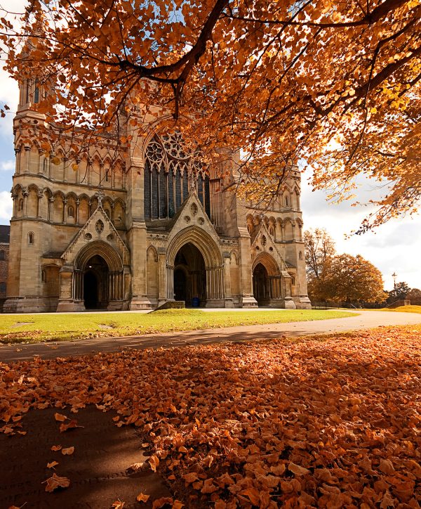 Autumn Light at St Albans Cathedral Poster